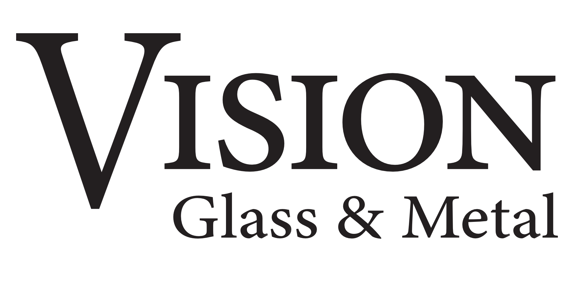 Vision glass and metal lockup Glowing